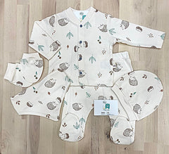 Pack naissance Hérissons 5 pcs unisexe coton bio