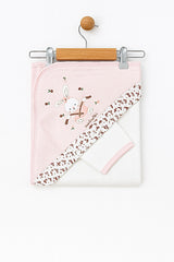 Cape de bain avec 1 gant Sweet Rabbit 80x90 cm