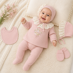 Pack naissance bouquet fleury 5 pcs coton