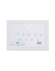 Interbaby - Parure de lit 60x120 Mod Zoe Bco/Gris 100% coton