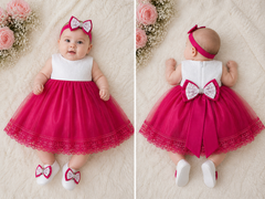 Coffret ROBE avec accessoires "Sbou3" Fushia style 5 pcs