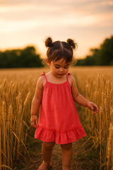 Robe unie mousseline 1 pcs Rouge