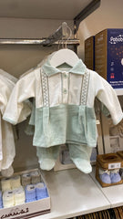 Pack naissance micro carreaux baby boy velours 5 pcs