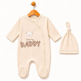 Grenouillère love my Daddy 1 bonnet coton