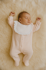 Grenouillère col froufrou velours v2