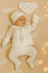 Pack naissance cœur centré 5 pcs coton