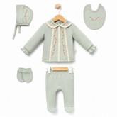 Pack naissance fleurs sur haut full mint 5 pcs coton