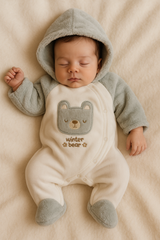 Grenouillère winter bear welsoft à capuche 1 pcs