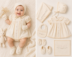 Pack naissance robe été avec aaccessoires 6 pcs Premium