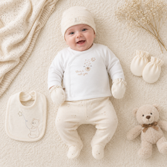 Coffret naissance Teddy Bear 5 pcs coton