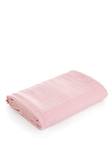 Draps - Swaddle en mousseline unie Pink 120 x 120 cm + 4 petites serviettes buccales 0m+