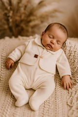 Grenouillère Gilet unique Baby Boy velours