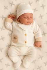 Pack naissance winter time poche côté 5 pcs velours