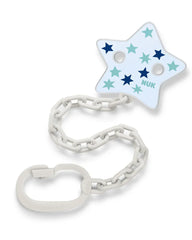 Nuk - Attache sucettes étoiles mint & blue