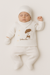 Pack naissance Gentlemen velours 5 pcs full white