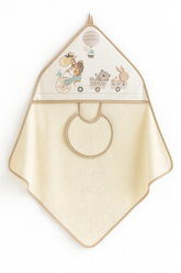 Coffret Cape de bain “Let’s Go Amigo” 100x100 cm avec bavoir – Interbaby