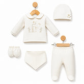 Pack naissance Lapinette fleury 5 pcs velours
