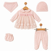 Pack naissance jolie nœud centré effet mtrouz 5 pcs velours
