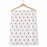 Draps lange multi cœurs rouge 75x85 cm