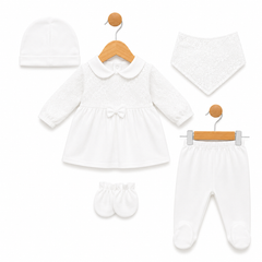 Pack naissance petit noeud effet sup mtrouz 5 pcs coton full white