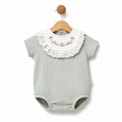 Barboteuse legère col blanc froufrou 1 pcs