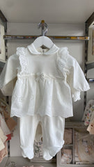 Grenouillère girly full white classe extreme coton