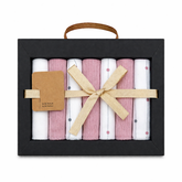 Pack 7 serviettes motifs coton girly