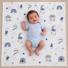 Draps lange Tribe blue 75x85 cm