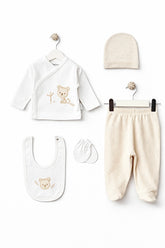 Pack naissance Animals friendly unisexe 5 pcs coton