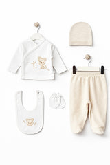 Pack naissance Animals friendly unisexe 5 pcs coton