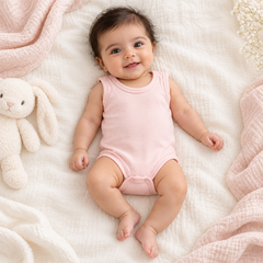 Pack de 3 bodies Hello sans manches ecru rose mauve