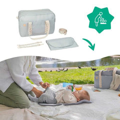 Badabulle - Sac à langer Bowling Bleu grisé