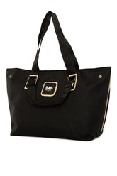 BagMori - Sac à langer Noir avec sangle à bouton pression