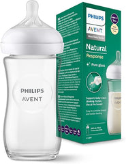 Biberon Natural en verre 240ml tétine 1m - Avent