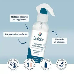Biolane - Nettoyant multi-surfaces vaisselle et biberon bébé 250ml