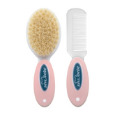 Brosse et peigne poiles naturels 0m+ Rose - Sevi bébé