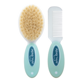 Brosse et peigne poiles naturels 0m+ Bleu - Sevi bébé