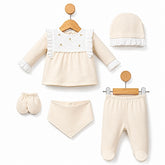 Pack naissance col fleury 5 pcs velours