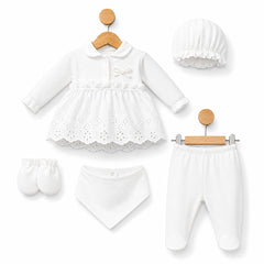 Pack naissance jolie petit nœud coté 5 pcs velours