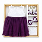 Coffret ROBE avec accessoires "Sbou3" Mauve style 5 pcs