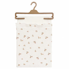 Couverture multi fleury a points coton 80x90 cm