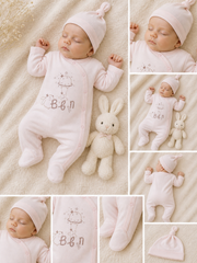 Grenouillère BBN cutie 1 bonnet coton