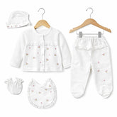 Coffret naissance multi fleury 5 pcs coton girly