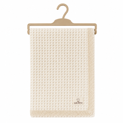 Couverture unie effet points 100x110 cm coton