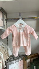 Pack naissance Fleur unique sur col 5 pcs coton