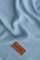 Couverture Unie Coton piqué 100x115 cm - Blue pour Bébé