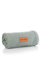 Couverture Unie Coton piqué 100x115 cm - Icerberg Green