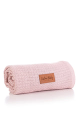 Couverture Unie Coton piqué 100x115 cm - Pembe pour Bébé