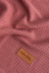 Couverture Unie Coton piqué 100x115 cm - Dusty Rose