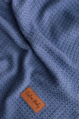 Couverture Unie Coton piqué 100x115 cm - Infinty Blue